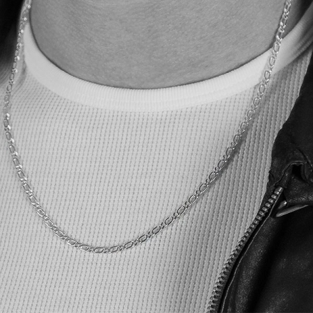 Lanț bărbătesc din argint cu zale [0]