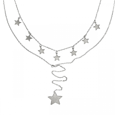Lanț Argint Dublu cu Stele [1]