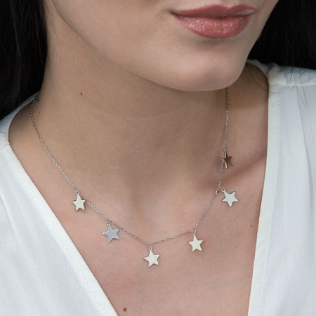 Lănțișor argint rodiat cu steluțe [1]