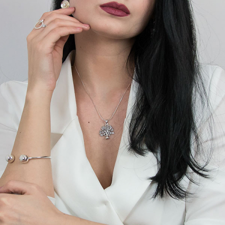 Pandantiv din argint 925 în formă de stejar [2]