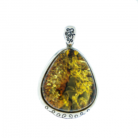 Pandantiv Argint cu chihlimbar verde [1]