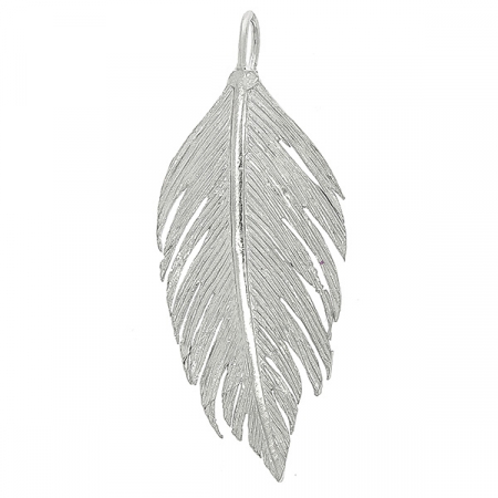 Pandantiv din argint mat-satinat în formă de pană [0]