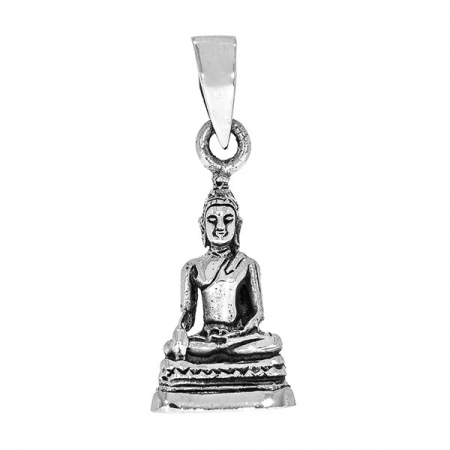 Pandantiv lucrat manual din argint antichizat cu Budhha [1]