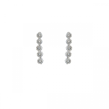 Set bijuterii din argint cu cercei delicați și colier cu cristale de zirconiu [1]