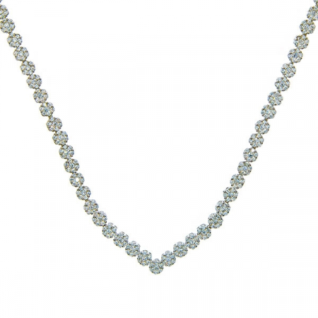 Set bijuterii argint elegant cu cercei și colier cu zirconii [2]