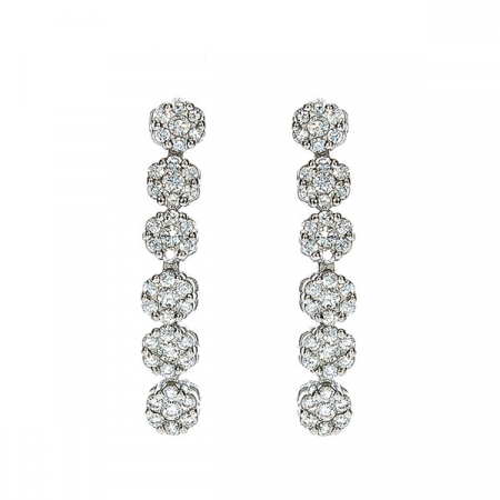 Set bijuterii argint elegant cu cercei și colier cu zirconii [8]