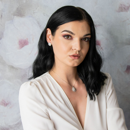 Seturi Argint - Set din argint cu cercei și pandantiv model floral cu zirconii