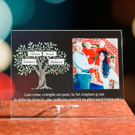 Placheta cadou "Copacul familiei" 25×20 cm