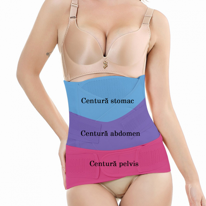 Centura Abdominala Postnatala Premium Jetitude™ cu 3 piese, pentru Recuperare dupa Cezariana, Nastere Naturala sau alte Operatii [7]