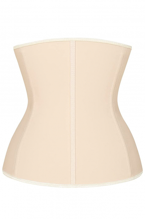 Corset Modelator din Latex cu 9 Tije, Grad de Compresie Mare, Bej [3]