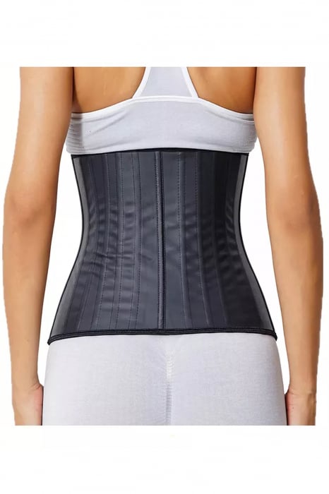 Corset Modelator din Latex cu 25 de tije, cu Grad Ridicat de Compresie, Negru [2]