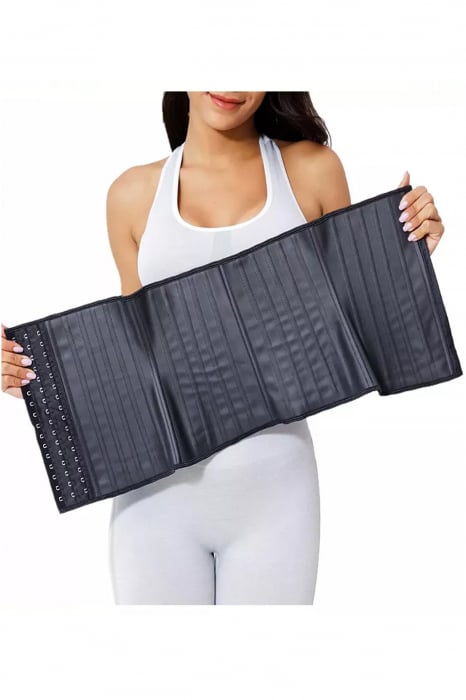 Corset Modelator din Latex cu 25 de tije, cu Grad Ridicat de Compresie, Negru [3]