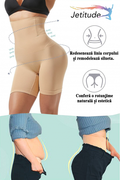 Lenjerie modelatoare cu talie inalta tip pantalon [3]