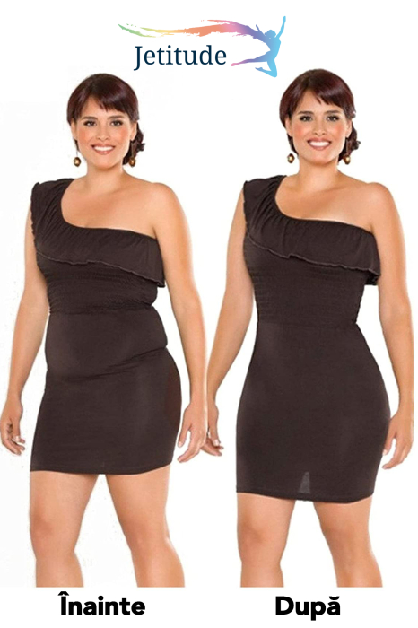 Lenjerie modelatoare cu talie inalta si chilot tanga [4]