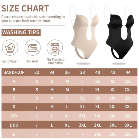 Body Modelator tanga cu  bretele transparente-Bej [6]