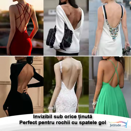 Body Modelator tanga cu  bretele transparente-Bej [3]