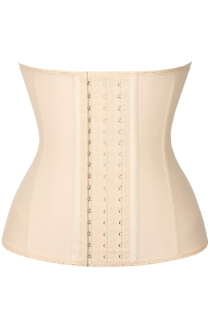 Corset Modelator din Latex cu 9 Tije, Grad de Compresie Mare, Bej [1]