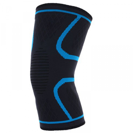 Accesorii sportive - Genunchiera elastica Negru cu albastru