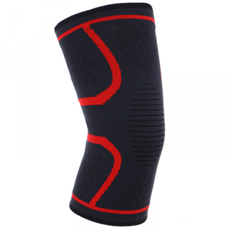 Accesorii sportive - Genunchiera elastica Negru cu rosu