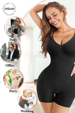 Salopeta Modelatoare Second Skin, cu Bretele Ajustabile, Negru [1]