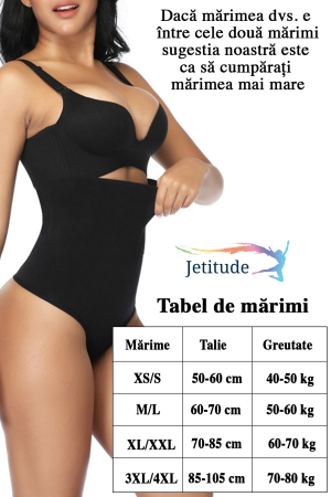 Lenjerie modelatoare cu talie inalta si chilot tanga [5]