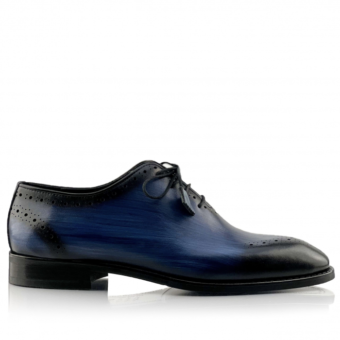 Pantofi eleganti handmade din piele - Alberto Albastri [3]