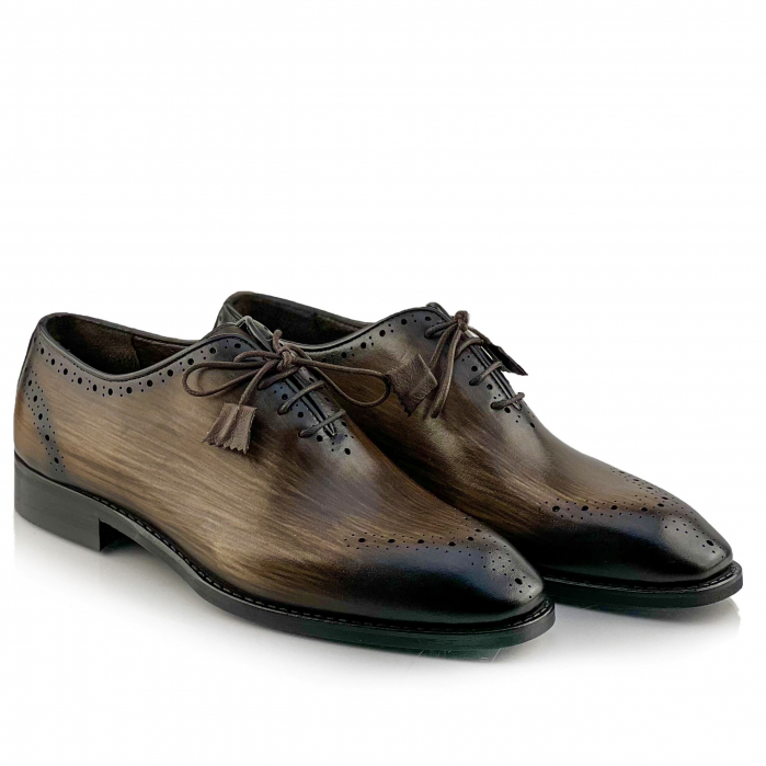 Pantofi eleganti handmade din piele - Alberto Maro inchis [3]