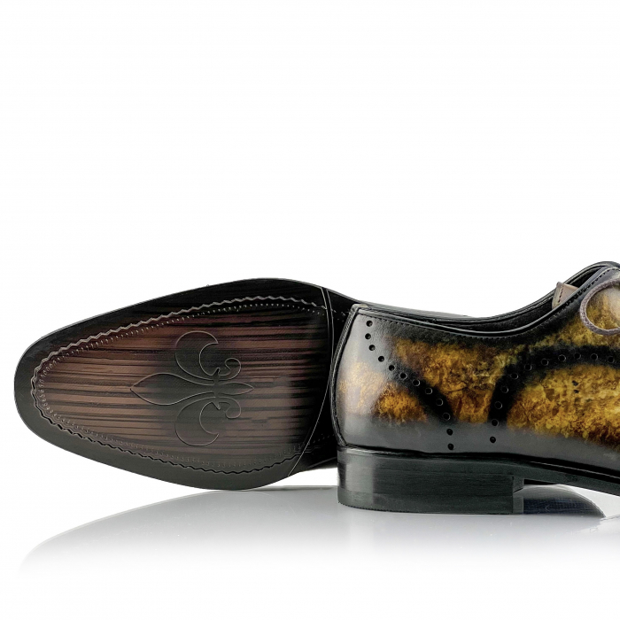 Pantofi eleganti handmade din piele - Vito Maro mustar [5]