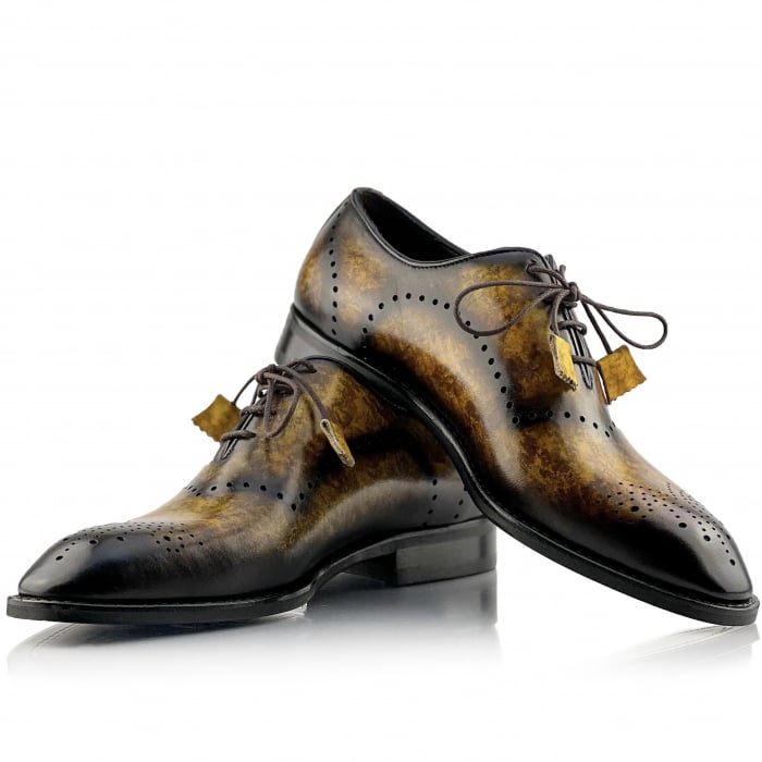 Pantofi eleganti handmade din piele – Vito Maro mustar Brand Jovigo