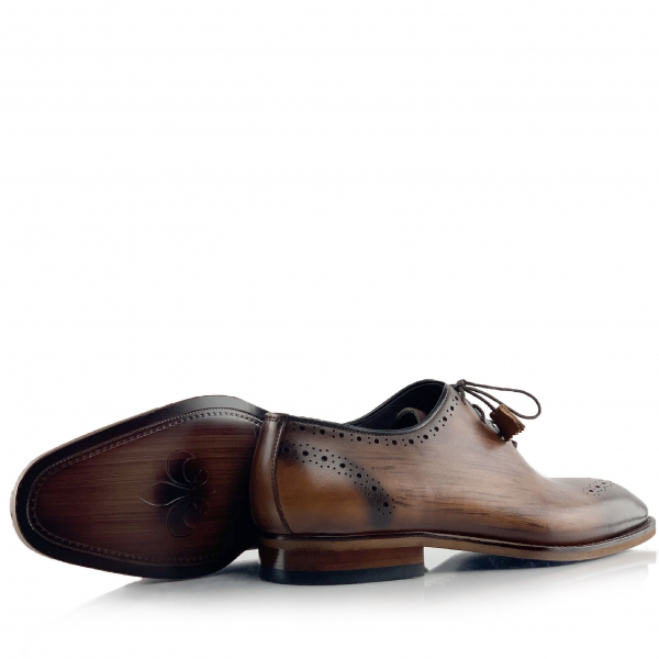 Pantofi eleganti handmade din piele - Alberto Maro deschis [5]