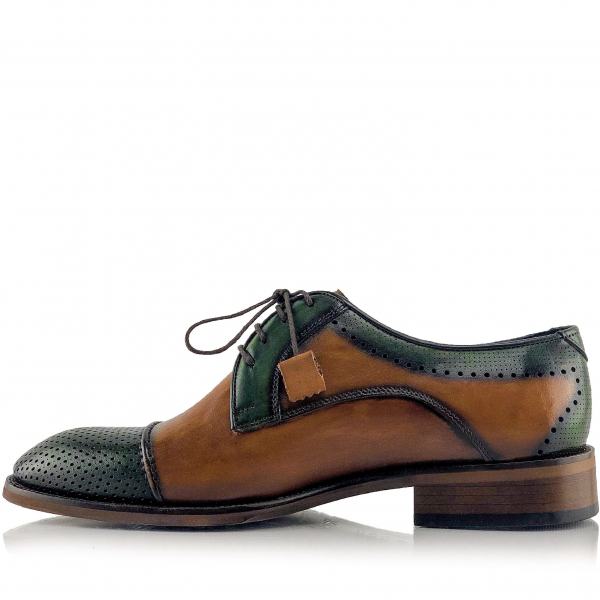 Pantofi eleganti handmade din piele - Fabio Maro cu Verde [4]
