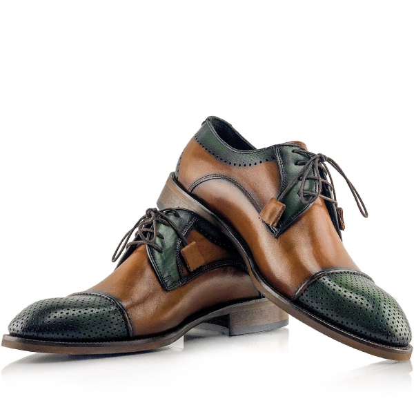 Pantofi eleganti handmade din piele - Fabio Maro cu Verde [1]