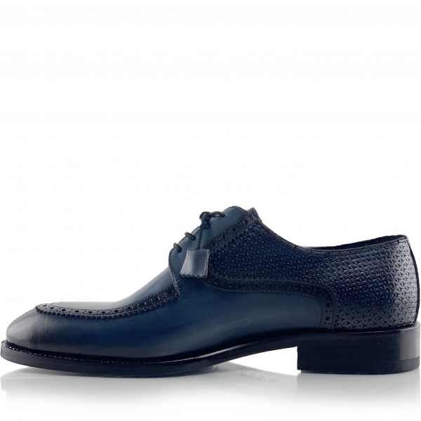 Pantofi eleganti handmade din piele - Roman Bleumarin [4]