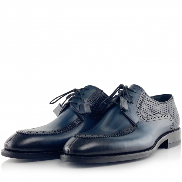 Pantofi eleganti handmade din piele - Roman Bleumarin [2]