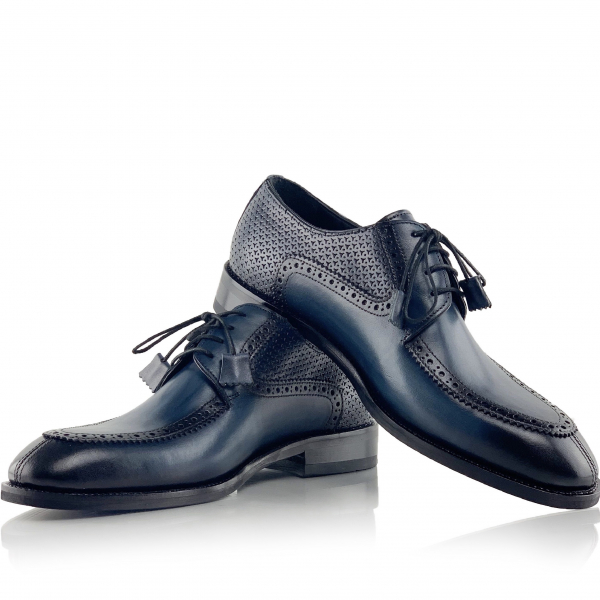 Pantofi eleganti handmade din piele – Roman Bleumarin Brand Jovigo