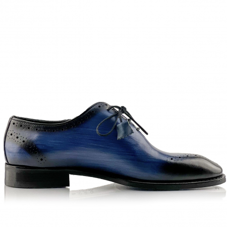 Pantofi eleganti handmade din piele - Alberto Albastri [3]