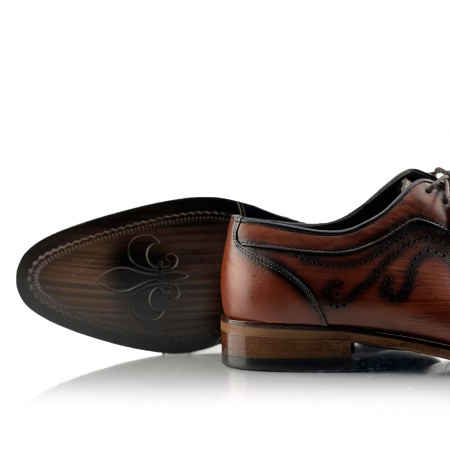 Pantofi eleganti handmade din piele - Davis Maro deschis [4]