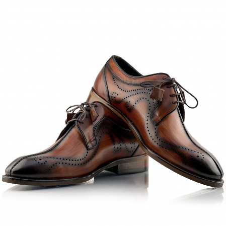 Pantofi eleganti handmade din piele - Davis Maro deschis [0]