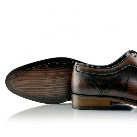 Pantofi eleganti handmade din piele - Davis Maro inchis [4]