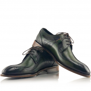 Pantofi eleganti handmade din piele - Davis verde