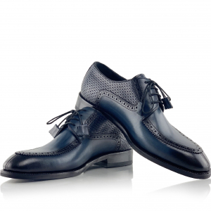 Pantofi eleganti handmade din piele - Roman Bleumarin [0]