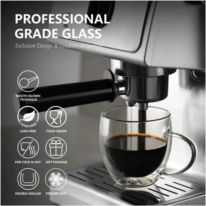 Cana 250 ml din Sticla Borosilicata cu Perete Dublu [3]