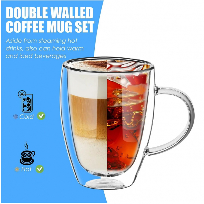 Cana 250 ml din Sticla Borosilicata cu Perete Dublu [2]