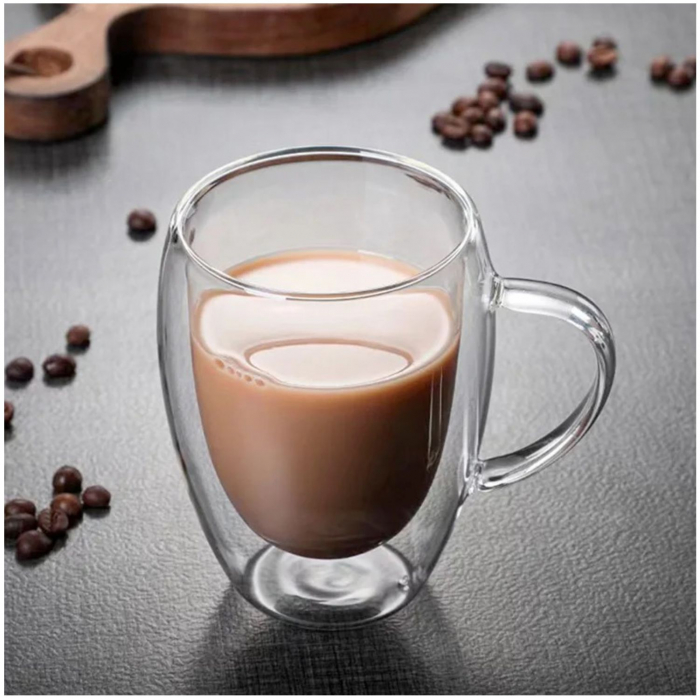 Cana 350 ml din Sticla Borosilicata cu Perete Dublu [3]