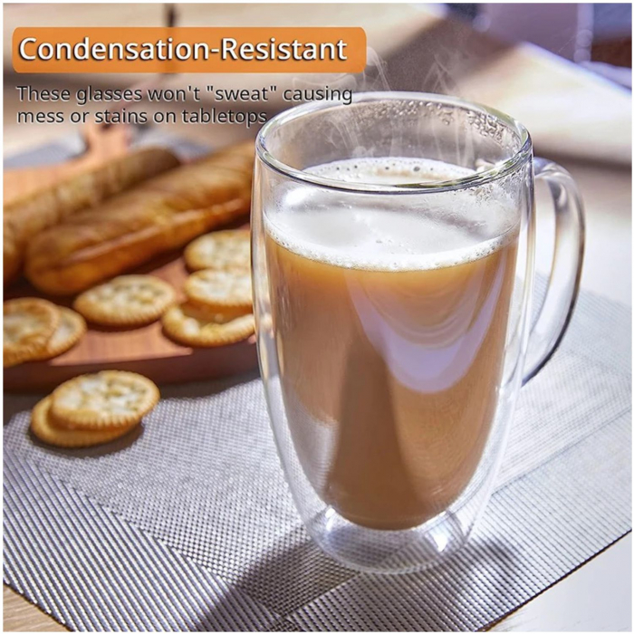 Cana 450 ml din Sticla Borosilicata cu Perete Dublu [2]