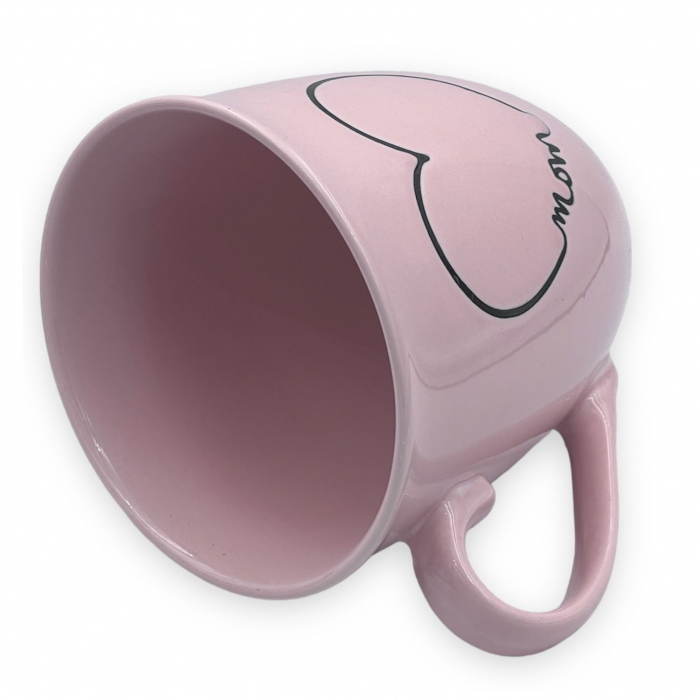 Cana Ceramica 550 ml, 11x12 cm, LOVE, PINK [2]