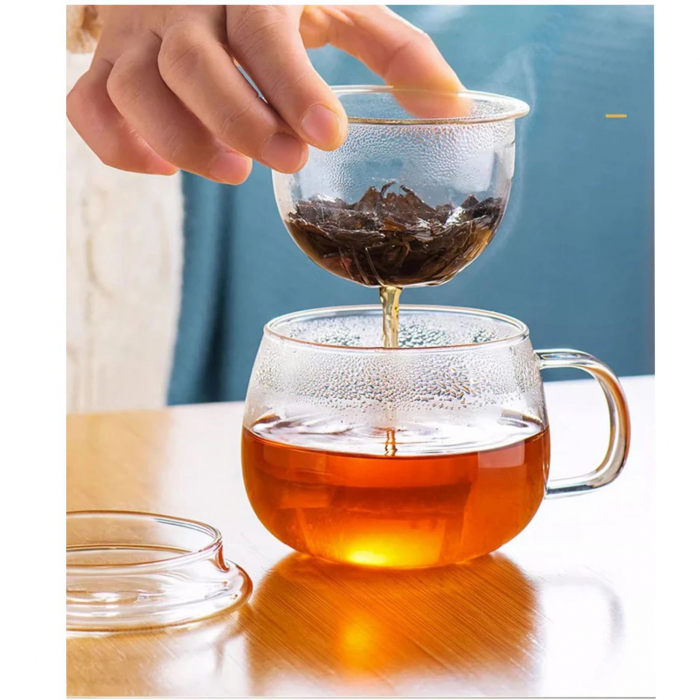 Cana cu infuzor si capac din sticla termorezistenta, 300 ml [3]