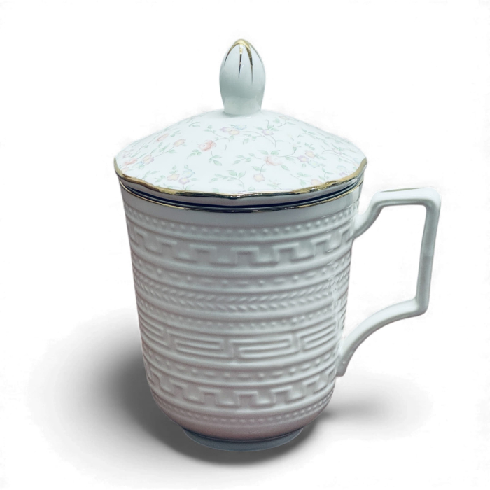 Cana din Portelan fosfatic cu infuzor metalic, FLOWERS, 350 ml [1]