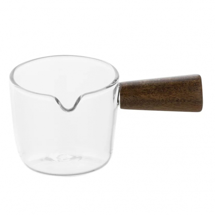 Canita pentru lapte, topping si sosuri, sticla si lemn, 100 ml [8]