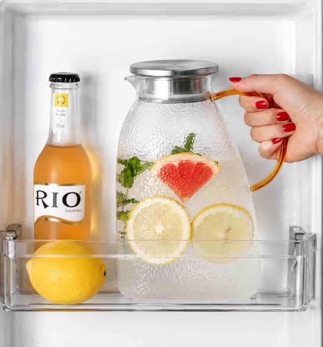 Carafa din sticla borosilicata cu capac din Inox, SQUARE, 1400 ml, 9x13x20 cm [5]